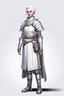 Placeholder: full length, tall, gangly, 22-year old, short haired, nordic looking grey-eyed female human cleric wearing scale mail