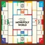 Placeholder: create a custom monopoly style board GAME with: 1 row of EQUAL SIDES 12 blank SQUARE EACH SIDE WITH A BIG SQUARE IN THE MIDDLE. MAKE THE WRITING IN THE MIDDLE SAY OWN THE WORLD ,