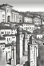 Placeholder: A charcoal drawing of Plovdiv ancient city