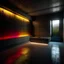 Placeholder: raw concrete room with coloured indirect light, james turell , realistic 8K