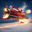 Placeholder: The sleigh belonging to Santa Claus has jets with afterburners