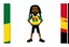 Placeholder: cartoon rasta in tpose white background