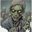 Placeholder: zombie, portrait,comic book, face,