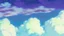 Placeholder: floating ruins of an asian village with purple sky full of stars, sunflower field, anime, high res, makoto shinkai