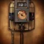 Placeholder: poste radio steampunk, 4k, high details