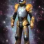 Placeholder: A battle suit made of galaxies and stars with a glove that has seven endless stones Battle armor from the extract of galaxies Battle armor from the extract of galaxies with a fiery sword