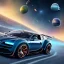 Placeholder: God like, extremely detailed bugatti style car, moving on a silk road through the galaxy, symetrical, HD, 4k, 8k, Photo realistic