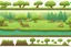 Placeholder: panorama of the level landscape for 2d platformer with grass, ground, trees etc