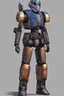 Placeholder: A Star Wars Combat Droid, Wearing Western Cowboy Clothes, Armor looks similar to Halo, Wearing a cowboy hat and a cowboy over coat.