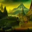 Placeholder: Epic Drawing of mordor scenery of The Hobbit estilo Van Gogh 4k