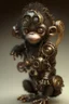 Placeholder: small cute steampunk mechanical monkey, made of metal