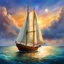 Placeholder: sailboat. No detailed background.Magical. Dramatic, highly detailed, digital painting, masterpiece