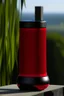 Placeholder: portable speaker, form inspired by merdeka 118 tower , flora and fauna form, modern design style and black and red color