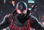 Placeholder: Miles morales in 8k nier automata drawing style, venom them, cinematic mood, neon effect, close picture, rain, highly detailed, high details, detailed portrait, masterpiece,ultra detailed, ultra quality
