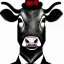 Placeholder: A cow wearing a suit and tie