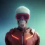 Placeholder: Midjourney style of detailed and intricate skull wearing red sunglasses| wearing cosmonaut suit| portrait and science fiction theme| aurora lighting| nebula and stars| stunning environment| volumetric lighting| vibrant