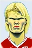 Placeholder: Erling Haaland Norwegian football player ,cartoon 2d