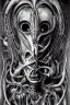 Placeholder: Biomorphic Biomechanical Alien Queen, beautiful face by Giger
