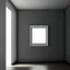 Placeholder: a photorealistic photo of a one square frame on a calm gallery decoration