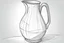 Placeholder: Minimalist outline of a straight sided jug in pencil in the style of the sketches of Van Gogh