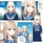Placeholder: Clear focus,High resolution, Light Blonde hair, and blue eyes, kawaii style, wearing a sailor uniform, Great quality comic, Manga color