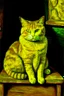 Placeholder: Portrait of a cat by Van Gogh