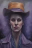 Placeholder: Portrait of Ima Tramps - oil painting by Whorlypros Titutes - fire, fog, mist, smoke and purple rain