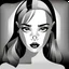 Placeholder: B&w, vector drawing, girl,erotic,