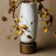 Placeholder: photo of a cracked ceramic vase repaired with gold, kintsugi, beautiful, vines and leaves, rosebuds, delicate, cinematic, high detail, beautiful composition, delicate arrangement, aesthetic, soft lighting, award winning photography, tender