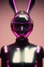 Placeholder: MCU Portrait, Front image, cyberpunk us woman rabbit mask, black pink color, latex dress, highly detailed, concept art, smooth, unreal engine 5, god rays, ray tracing, RTX, lumen lighting, ultra detail, volumetric lighting, 3d, finely drawn, high definition, high resolution.