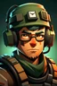 Placeholder: i need a profile picture for my gaming account, maybe stilized soldier with my name in the center. my name is: OG.gamesclip.99