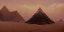 Placeholder: old photo A lost city in the desert a five-sides pyramide