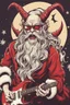 Placeholder: satanic santa claus with devil horns playing electric guitar