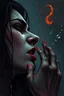 Placeholder: midle close human woman cry and howling, pain, thriller, alone, dark colors, sharp focus, surreal shapes, faded colors, dark mood, surreal, dramatic atmosphere. intricate, stunning textures , illustration by Juan Brufal, by Esté MacLeoad, Cyril Rolando, Hayoa Miyazaki