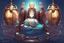 Placeholder: Buddha statue in psy trance