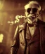 Placeholder: steampunk, cabaret scene. old man. little monkey, Sunglasses, rain, smoking, happy, hot. A lot of people background, highly detailed, concept art, unreal engine 5, god rays, ray tracing, RTX, lumen lighting, ultra detail, volumetric lighting, 3d, finely drawn, high definition, high resolution.