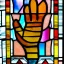 Placeholder: a fist rendered in stained glass