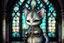 Placeholder: Cute chibi antropomorphic bioluminescent cat priest in a gothic church, tiffany glass windows extremely detailed intricate very attractive beautiful high definition crisp quality Nicoletta Ceccoli Catrin Welz-Stein Meghan Duncanson Dee Nicerson Naoto Hattari