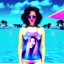 Placeholder: Vaporwave pool girl