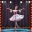 Placeholder: create of a beautiful balerina in pretty clothing in a modern cifi stage in her performance cinamatic lights .dancing lambada