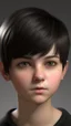 Placeholder: teen very short hair pretty realistic