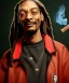 Placeholder: Snoop Dogg, burning cigar with dollars, jungle background, hyper realistic