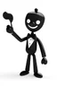 Placeholder: stickman with a bowtie