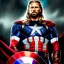 Placeholder: Ultra detailed fullbody Portrait in oil on canvas of Thor fusions Captain america ,intense stare,extremely detailed digital painting, extremely detailed face,crystal clear Big eyes, mystical colors ,perfectly centered image, perfect composition, rim light, beautiful lighting,masterpiece,8k, stunning scene, raytracing, anatomically correct, in the style of robert e howard and Ken Kelley and Ohrai Noriyoshi and Simon Bisley and tomzj1