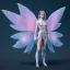 Placeholder: transparent multicolor crystal warrior fairy