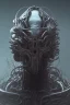 Placeholder: evil predator with crown, alien, brutal face, tron, head, burn eyes, 8k, finely detailed, dark light, photo realistic, hr giger, cyberpunk