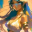 Placeholder: cute anime disney princess jasmine, key visual, glamour,sceane from princess mononoke movie, cute anime girl, dynamic pose, anime digital painting by loish + rossdraws + Pino Daeni, brush strokes, painterly, impressionist style, half painted, golden hour