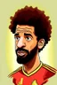 Placeholder: Mohamed Salah Egyptian soccer player ,cartoon 2d