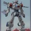 Placeholder: mecha with tracks for a tank. His body is armor and his hands are machine guns. The robot head has glass and the driver is an animal