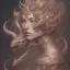 Placeholder: sango fantasy, fantasy magic, intricate, sharp focus, illustration, highly detailed, digital painting, concept art, matte, artgerm and paul lewin and kehinde wiley, masterpiece sexy lips Asian afro lips black African lady body mermaid Dragon head silver bright snow lady outer space mermaid pretty skull head